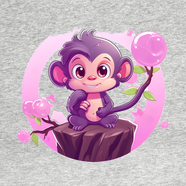 Purple Monkey in a Bubblegum Tree by cesspoolofcool